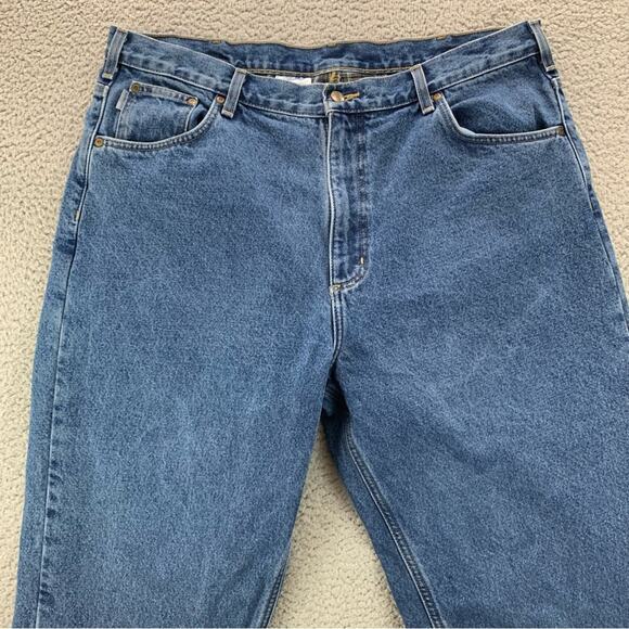 Carhartt Men's Flannel-Lined Relaxed-Fit Straight-Leg Jeans   -   Size: 40 - Picture 2 of 16